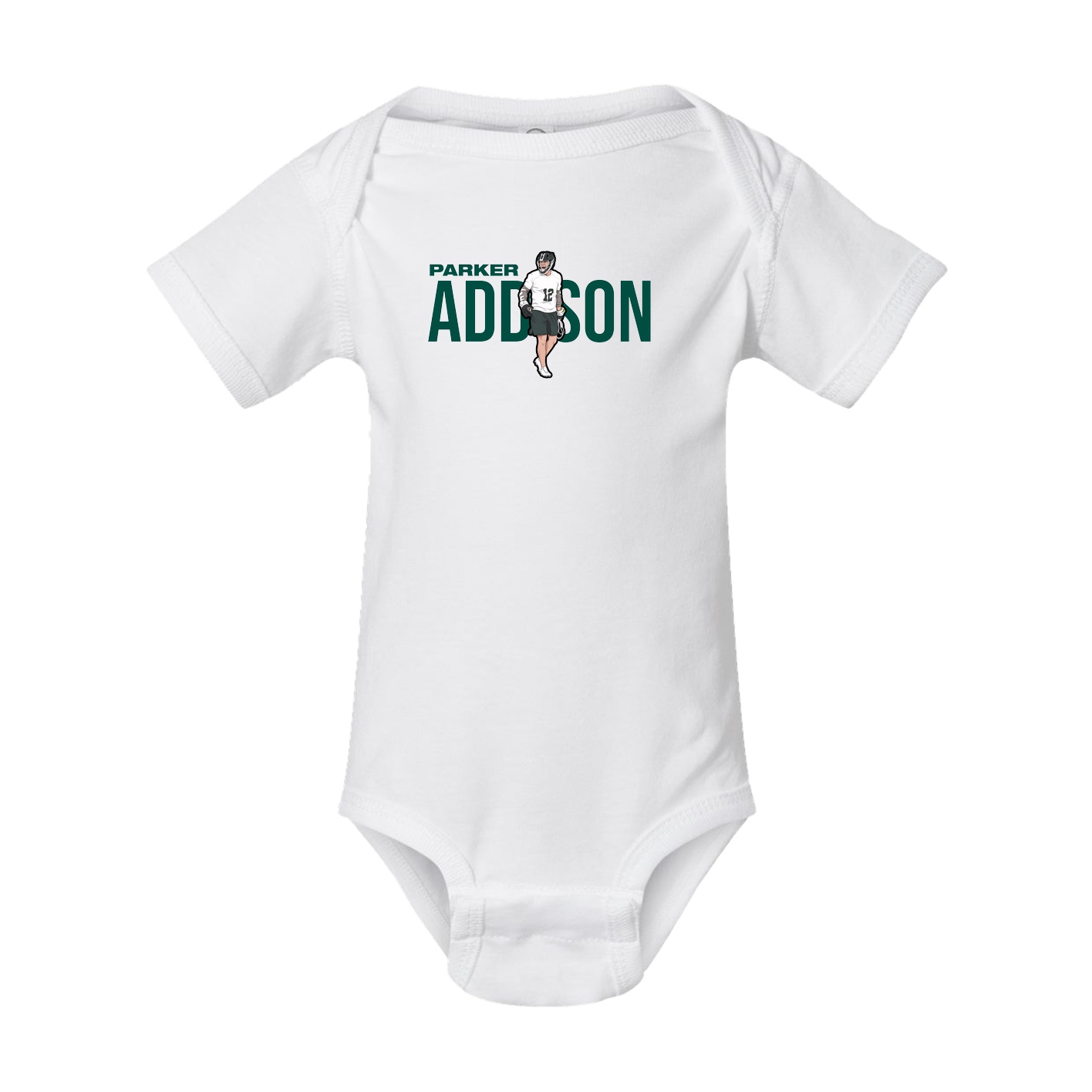 Baby Onesie — Player Name in White