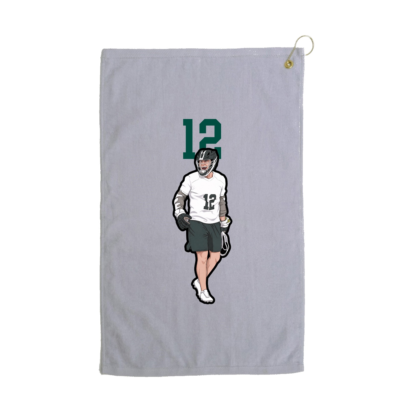 Golf Towel — Number Top in Grey