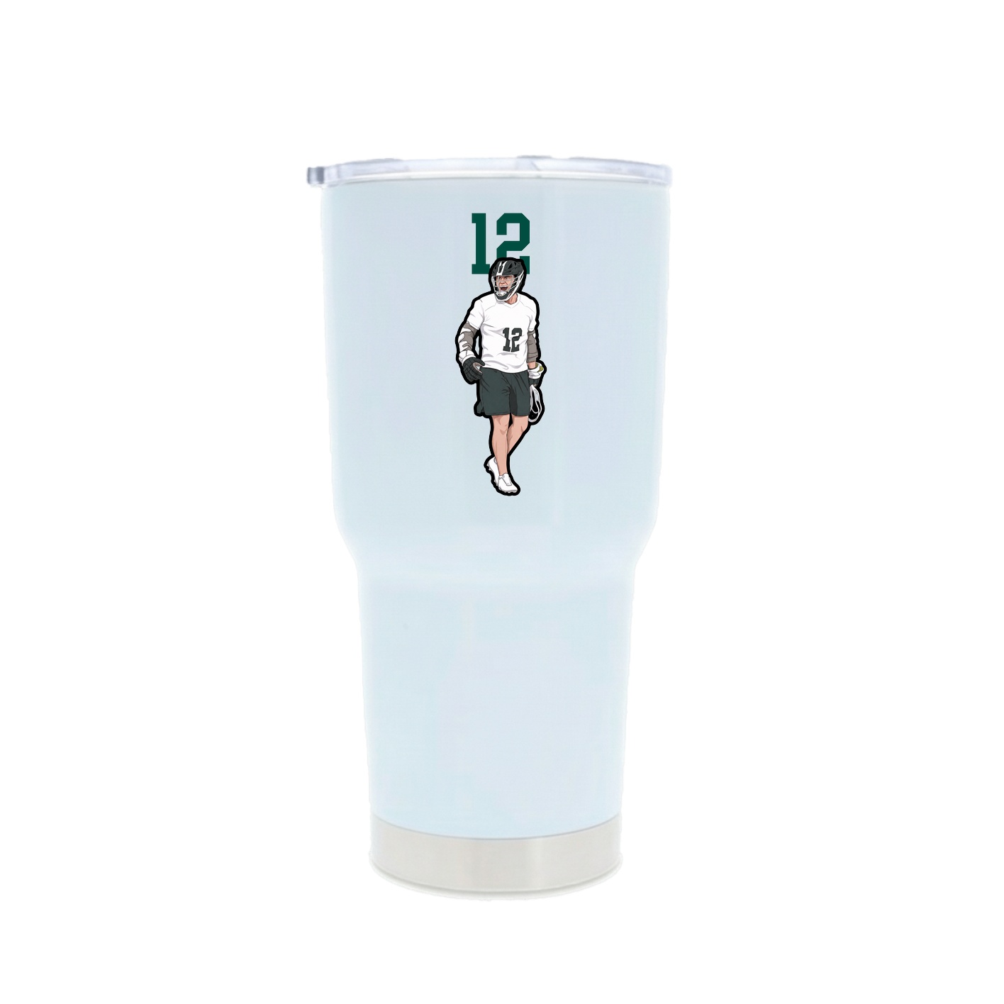 30oz Stainless Steel Tumbler — Number Top in White