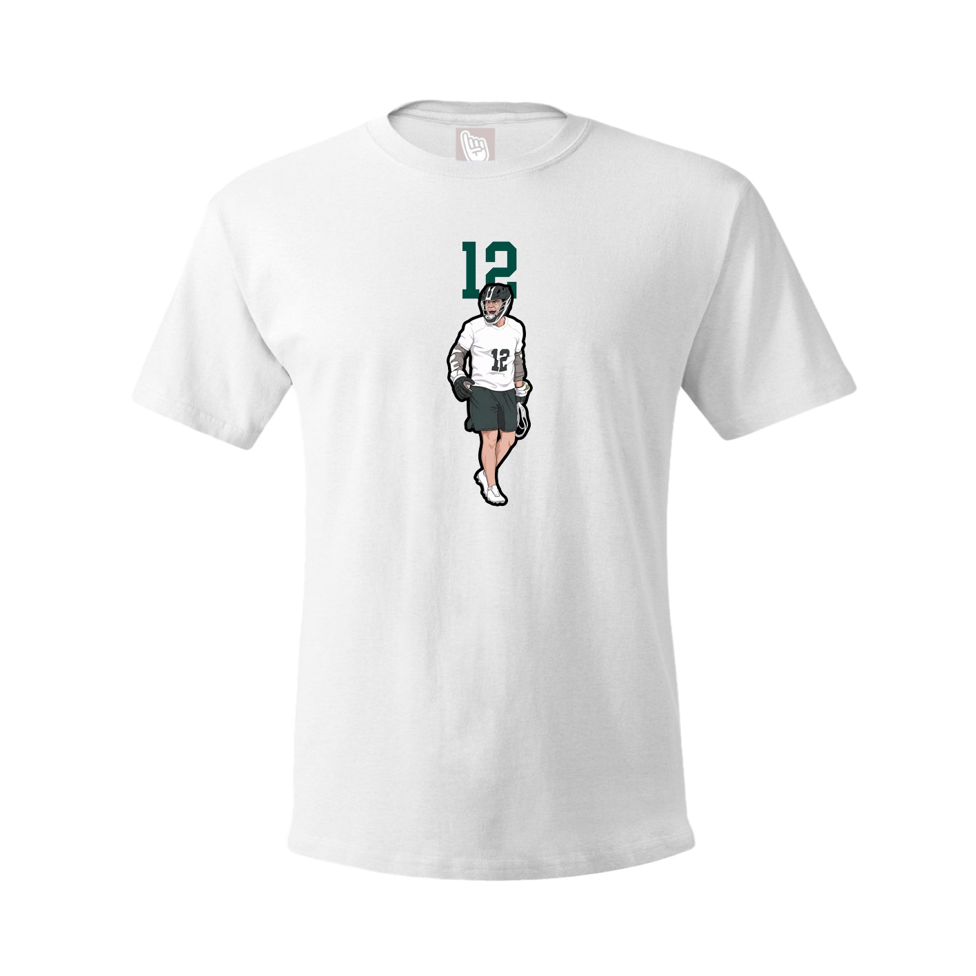 Youth Tee — Number Top in White