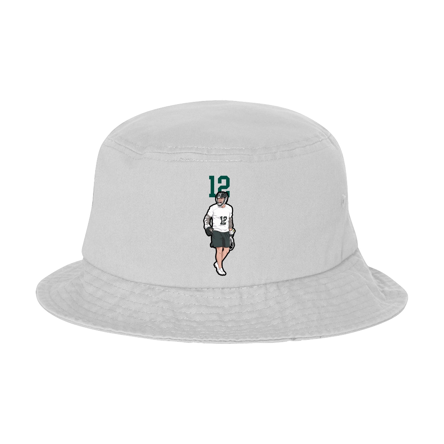 Bucket Cap — Number Top in White