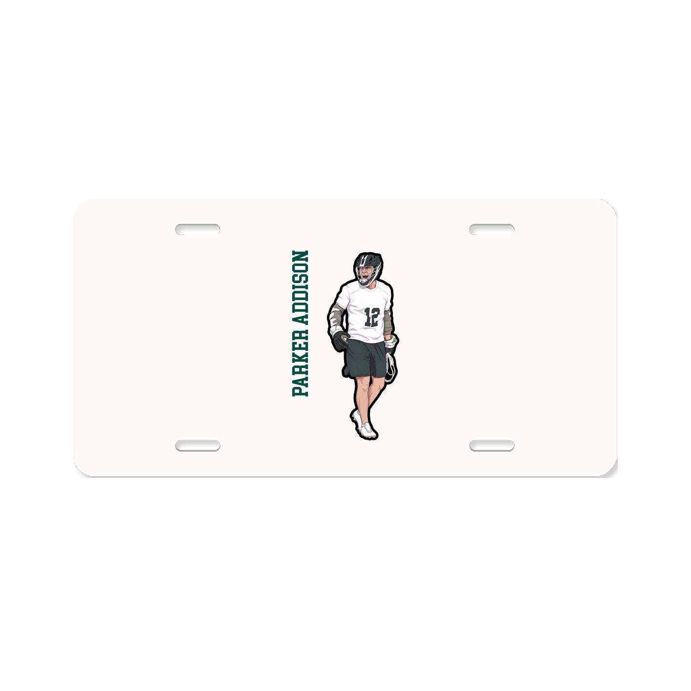 License Plate — Name Vertical in Classic