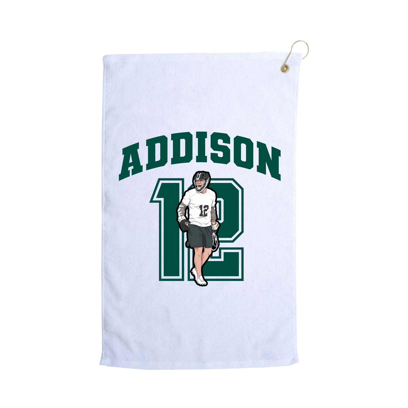 Golf Towel — Number in White