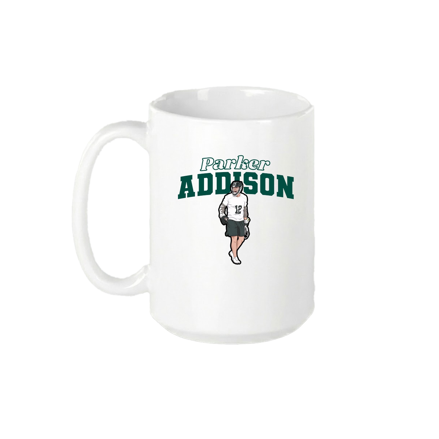15oz Coffee Mug — Name Arch in White
