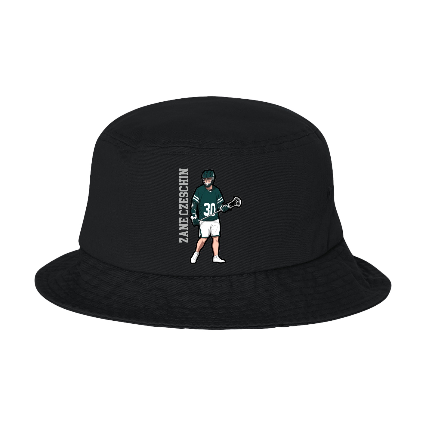 Bucket Cap — Name Vertical in Black