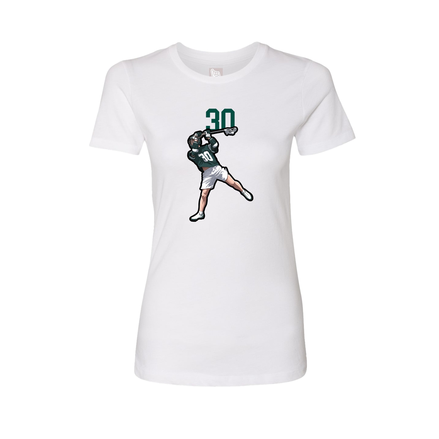 Fitted Women's Tee — Number Top in White