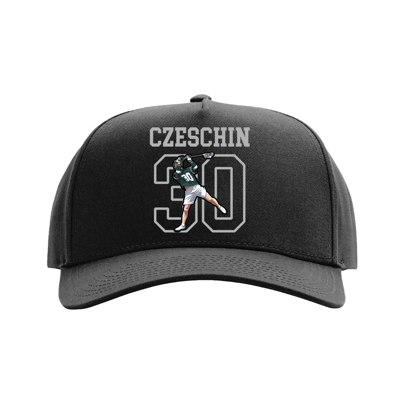 Full Fabric Five-Panel Champ Cap — Shirsey in Black