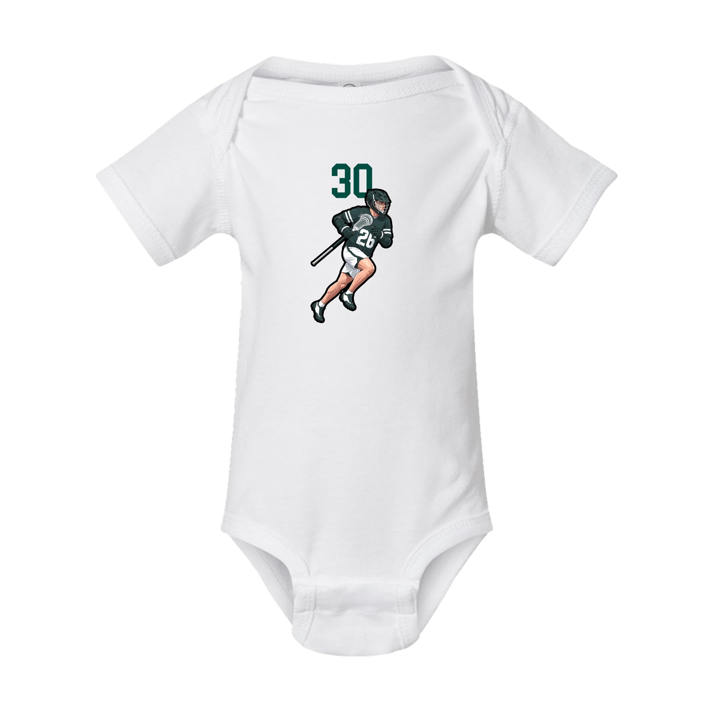 Baby Onesie — Number Top in White