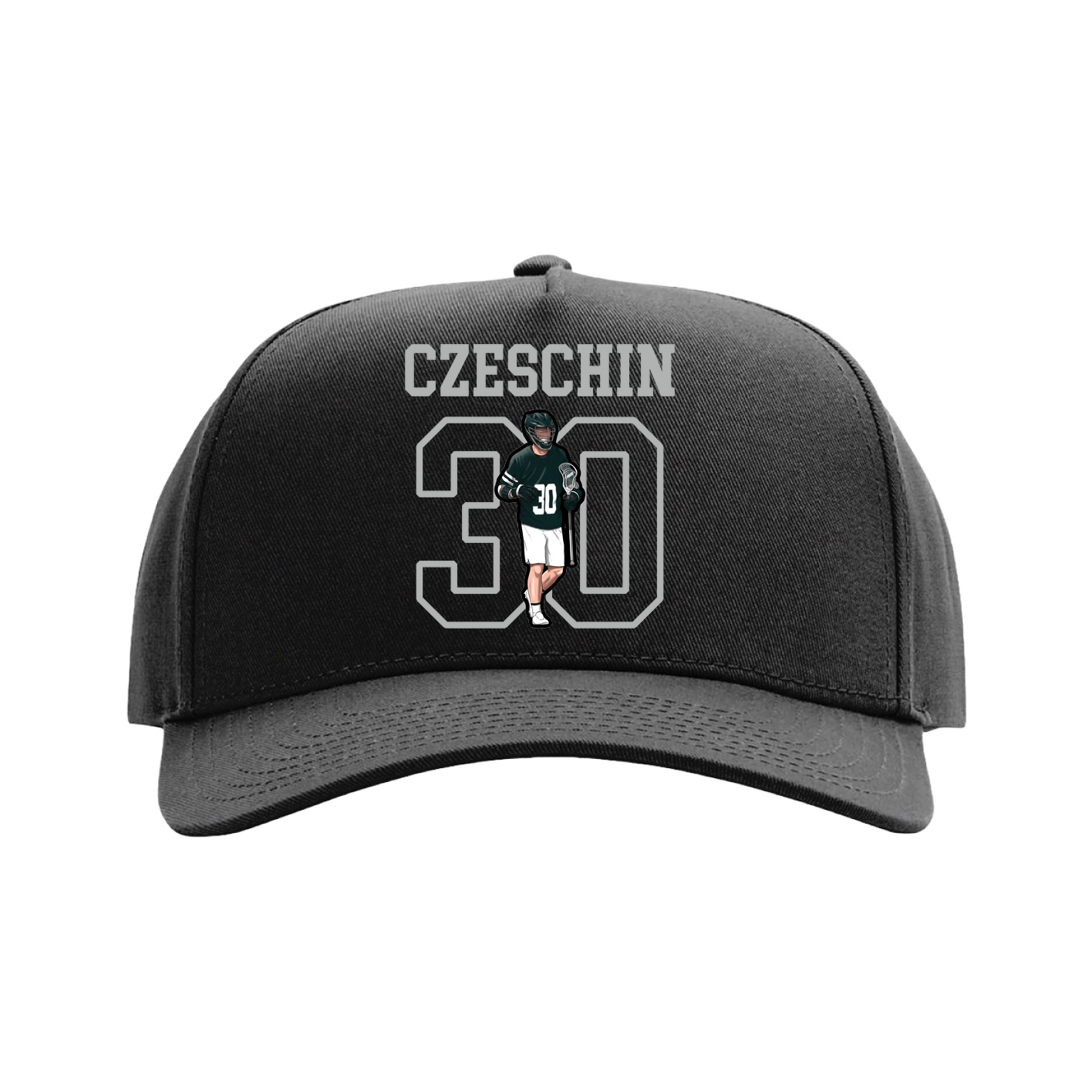 Full Fabric Five-Panel Champ Cap — Shirsey in Black