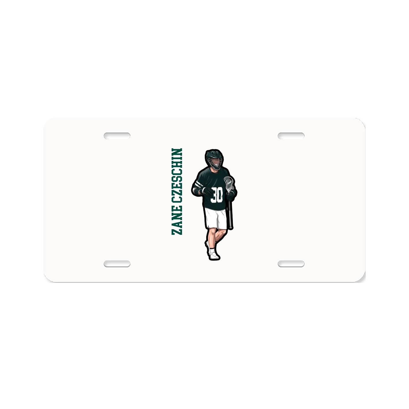 License Plate — Name Vertical in Classic