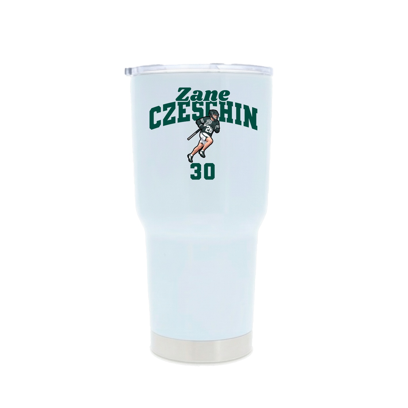 30oz Stainless Steel Tumbler — Signature Arch in White