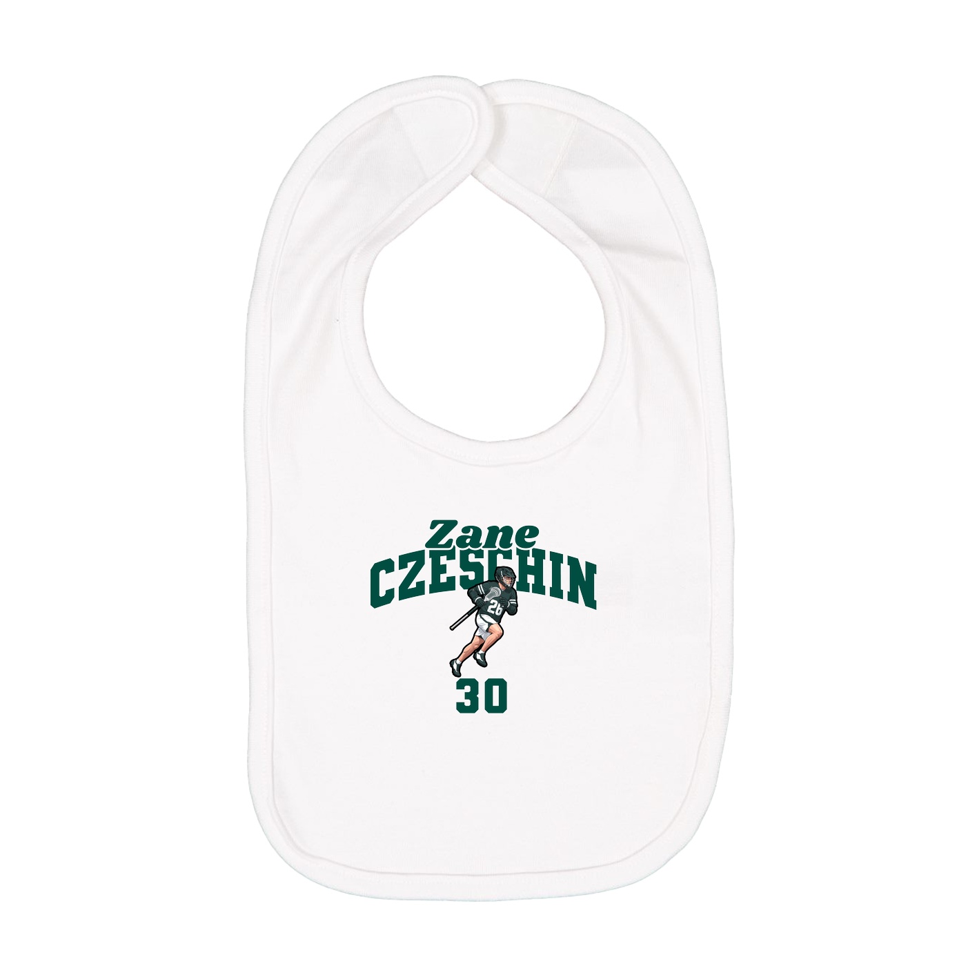 Infant Bib — Signature Arch in White