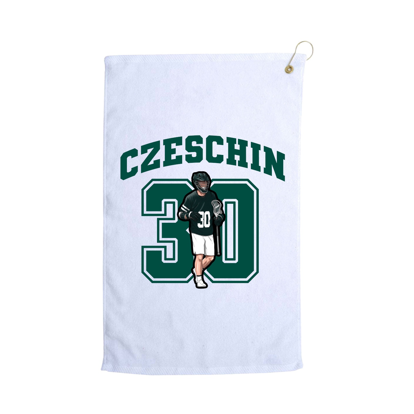 Golf Towel — Number in White