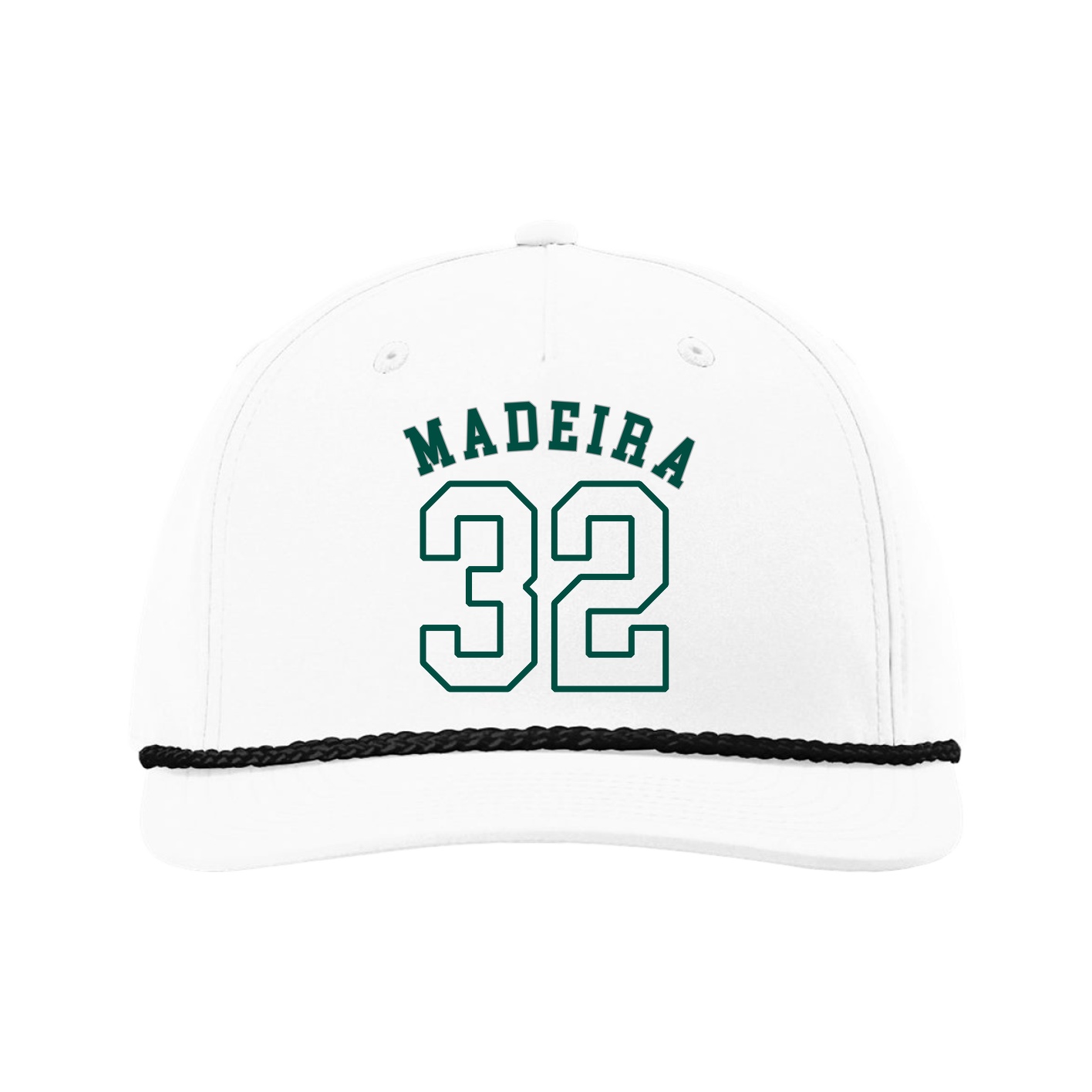 Five-Panel Classic Rope Cap — Shirsey Arch in White