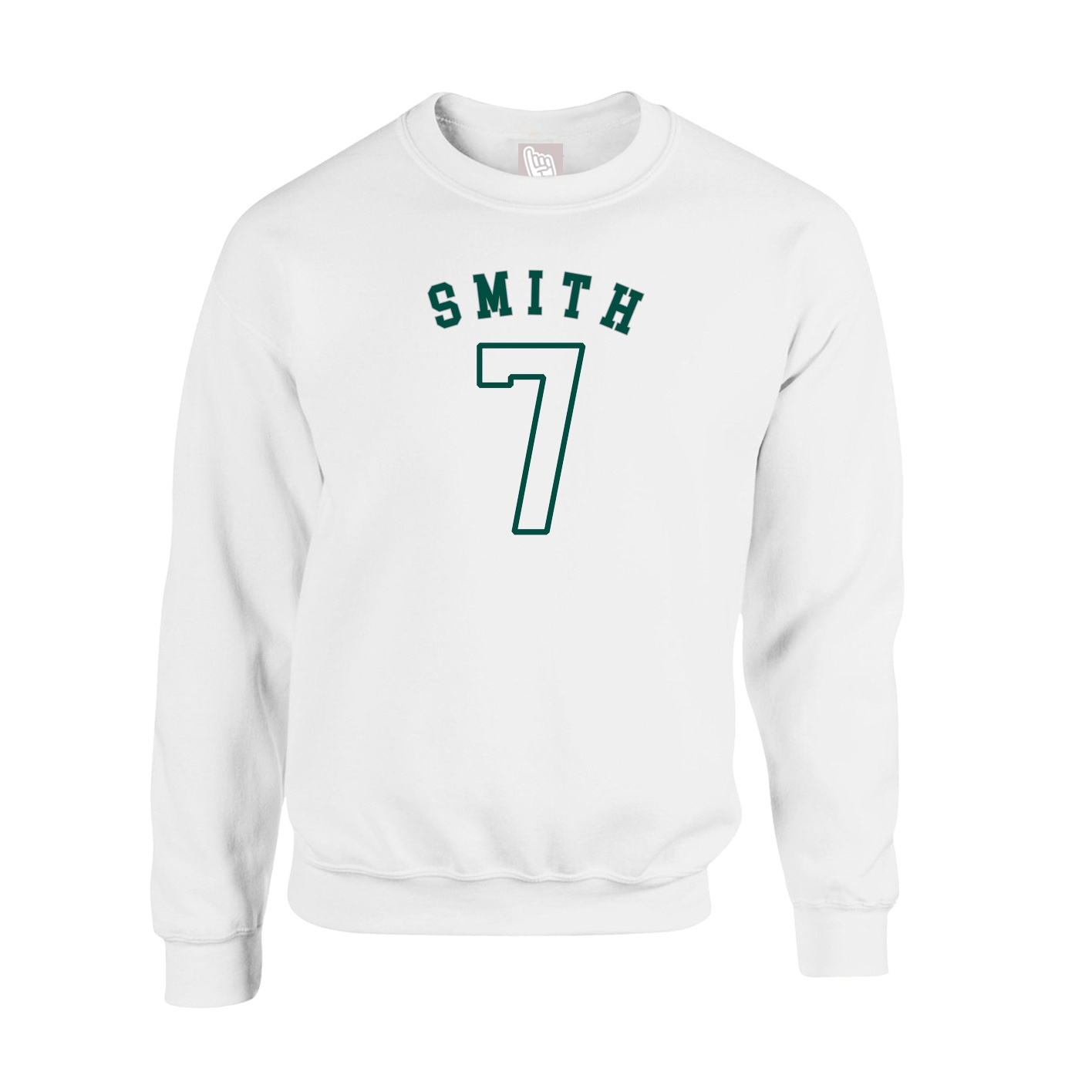 Fleece Crew — Shirsey Arch in White