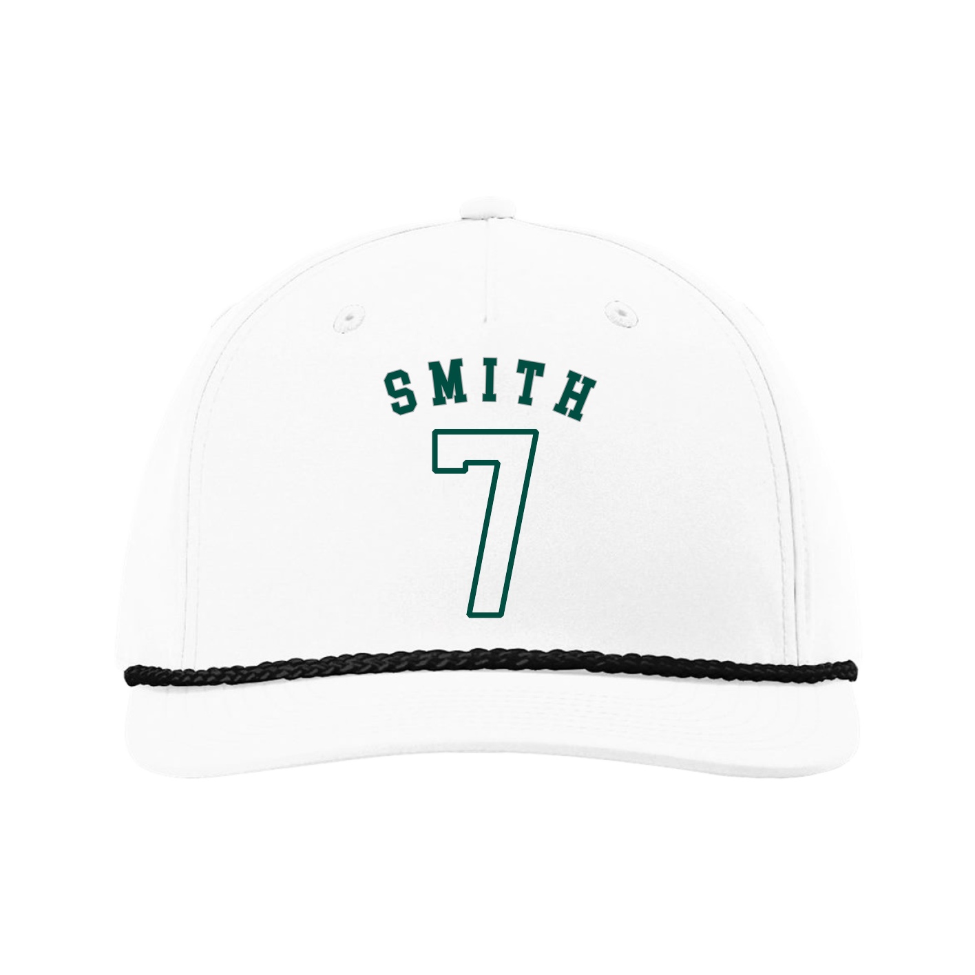 Five-Panel Classic Rope Cap — Shirsey Arch in White