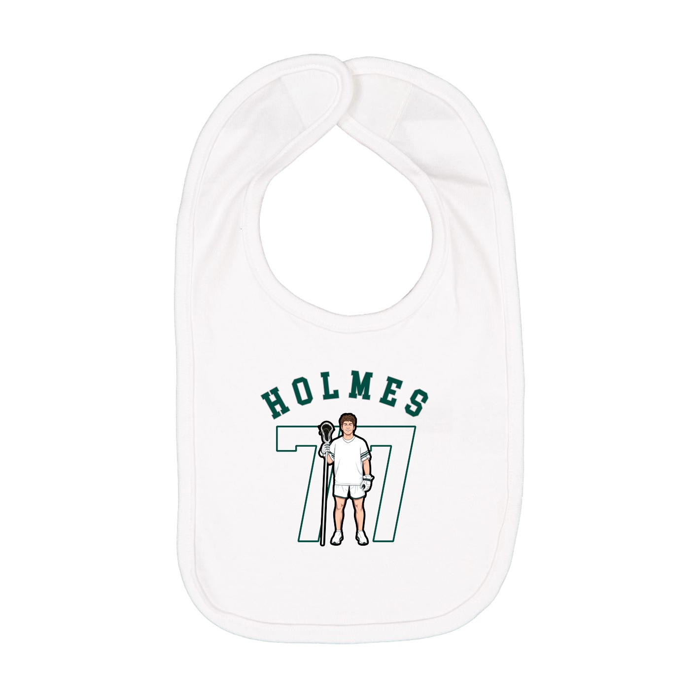 Infant Bib — Shirsey Arch in White