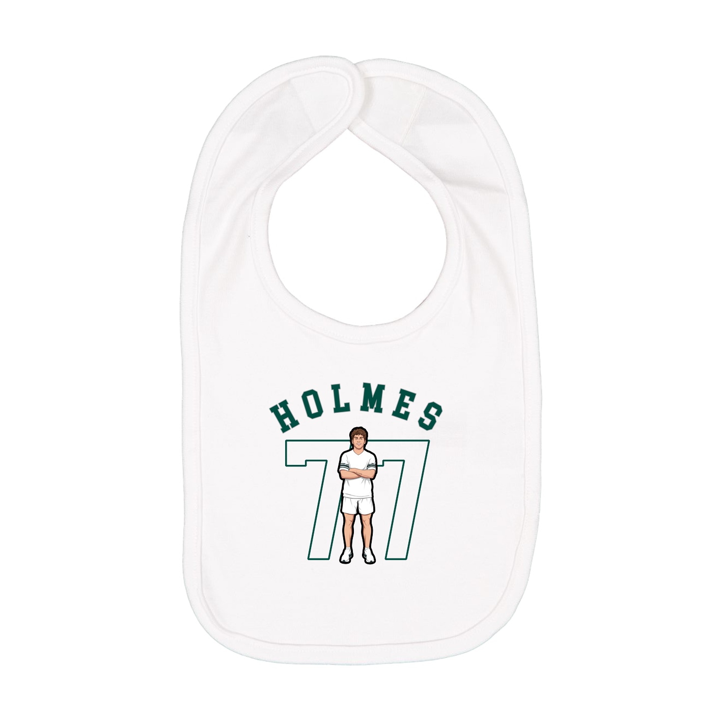 Infant Bib — Shirsey Arch in White