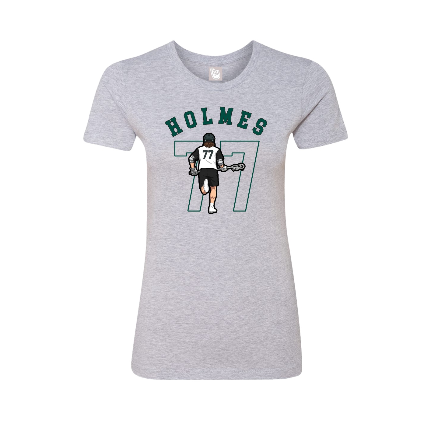Fitted Women's Tee — Shirsey Arch in Grey