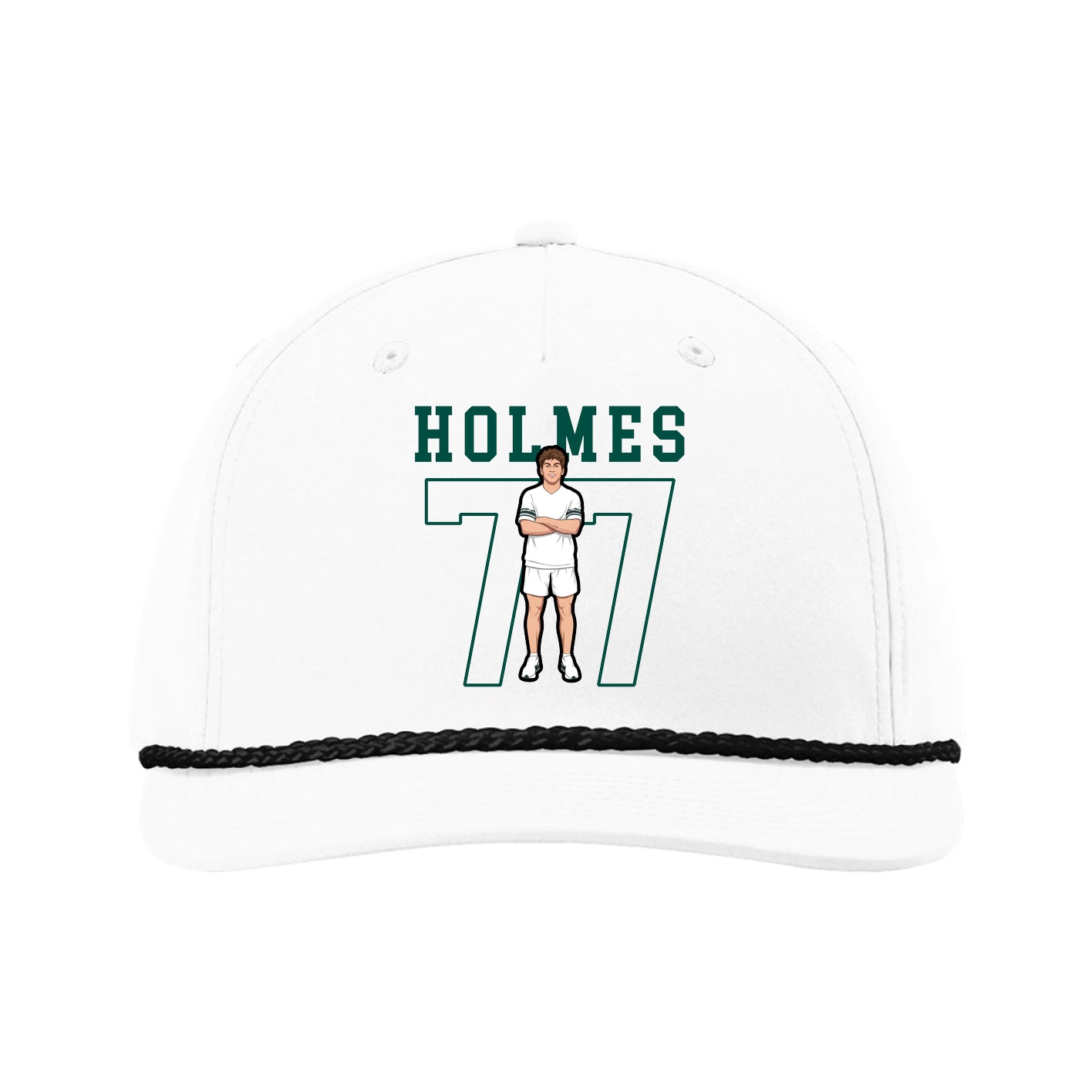 Five-Panel Classic Rope Cap — Shirsey in White