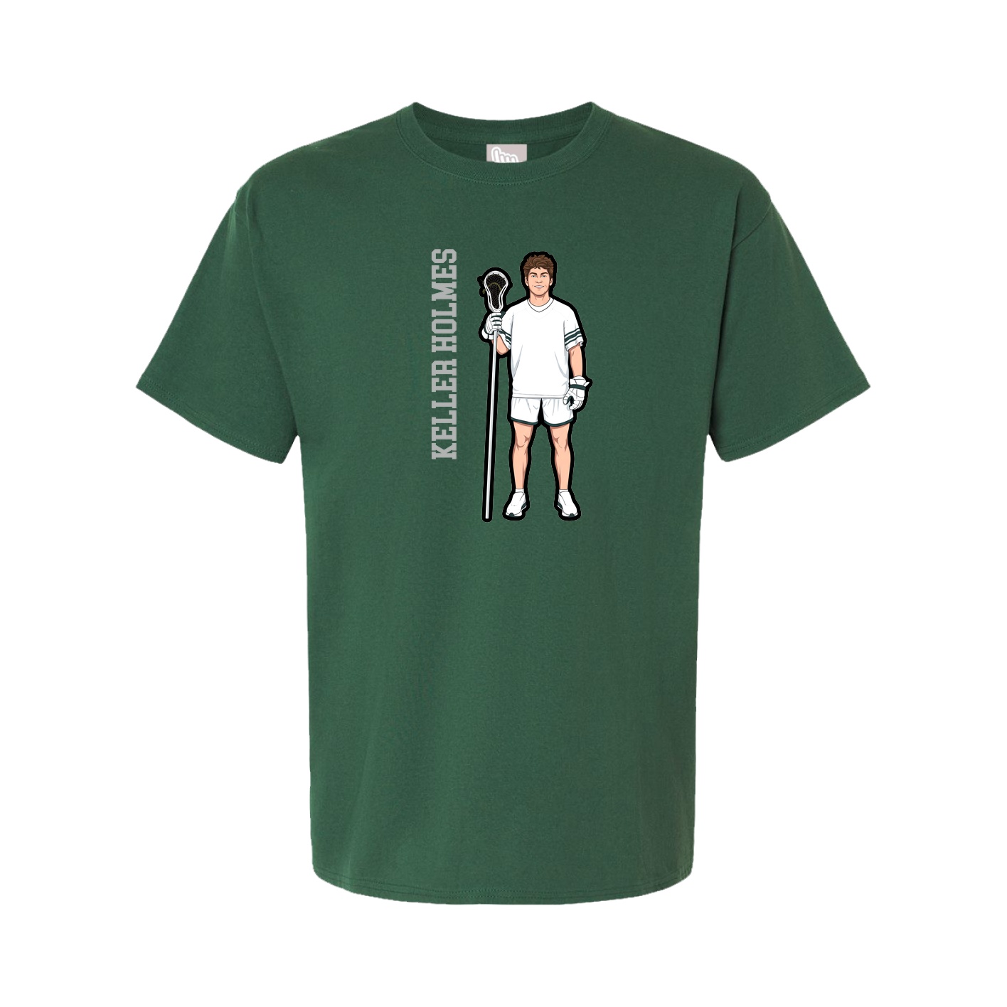 Youth Tee — Name Vertical in Green