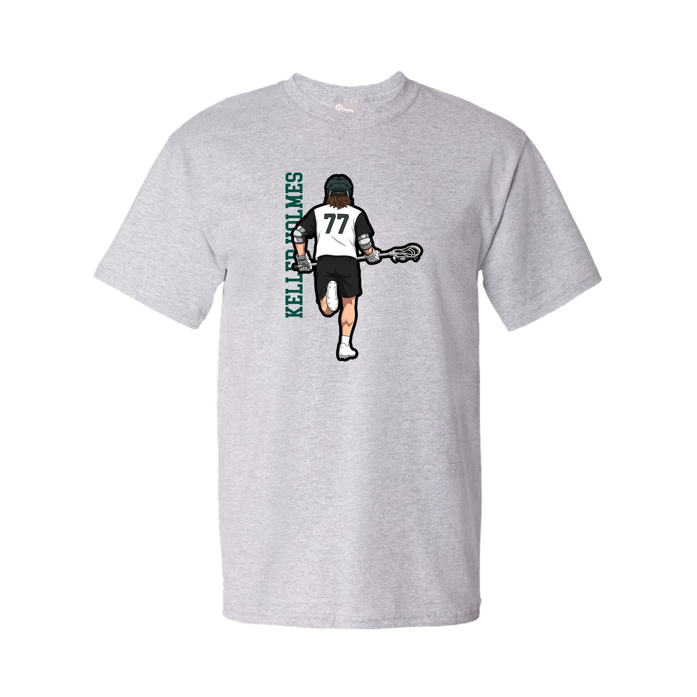 Tee — Name Vertical in Grey