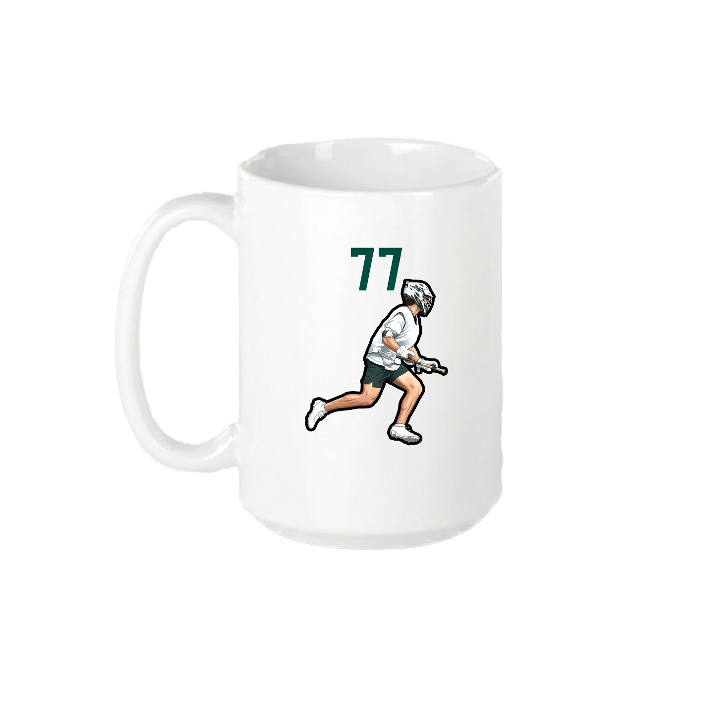 15oz Coffee Mug — Number Top in White