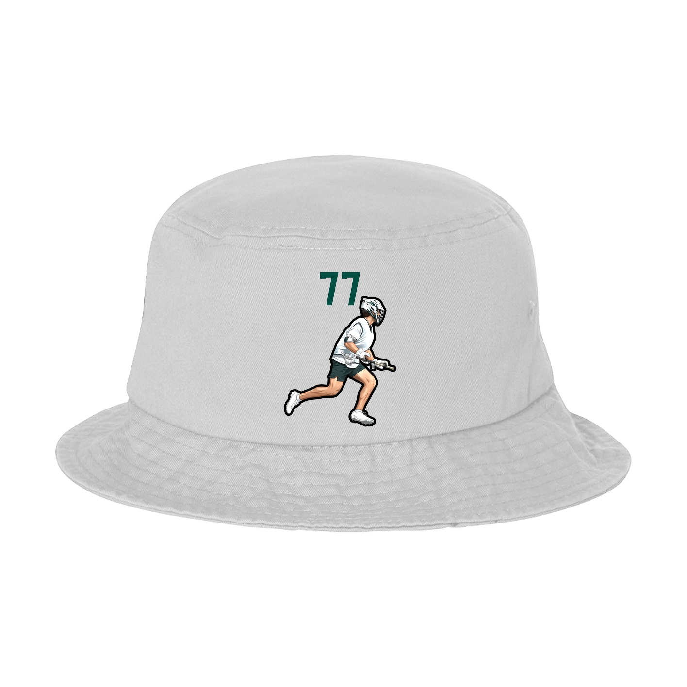 Bucket Cap — Number Top in White