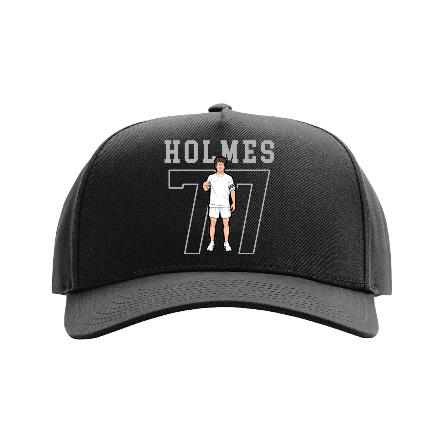 Full Fabric Five-Panel Champ Cap — Shirsey in Black