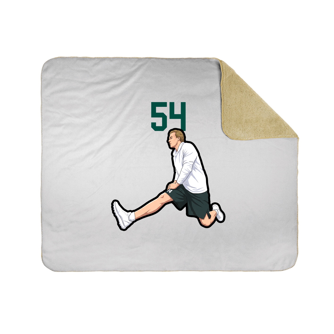 Throw Blanket — Number Top in White