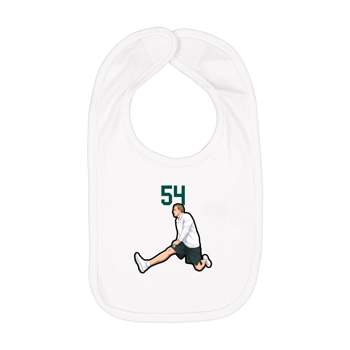 Infant Bib — Number Top in White