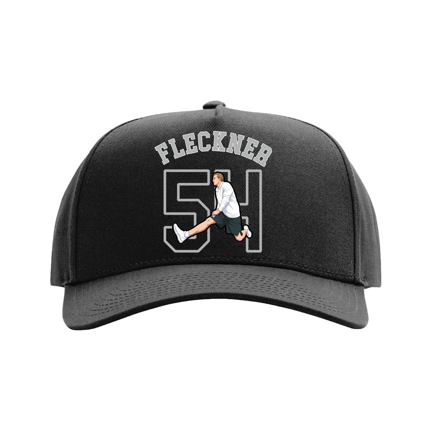 Full Fabric Five-Panel Champ Cap — Shirsey Arch in Black