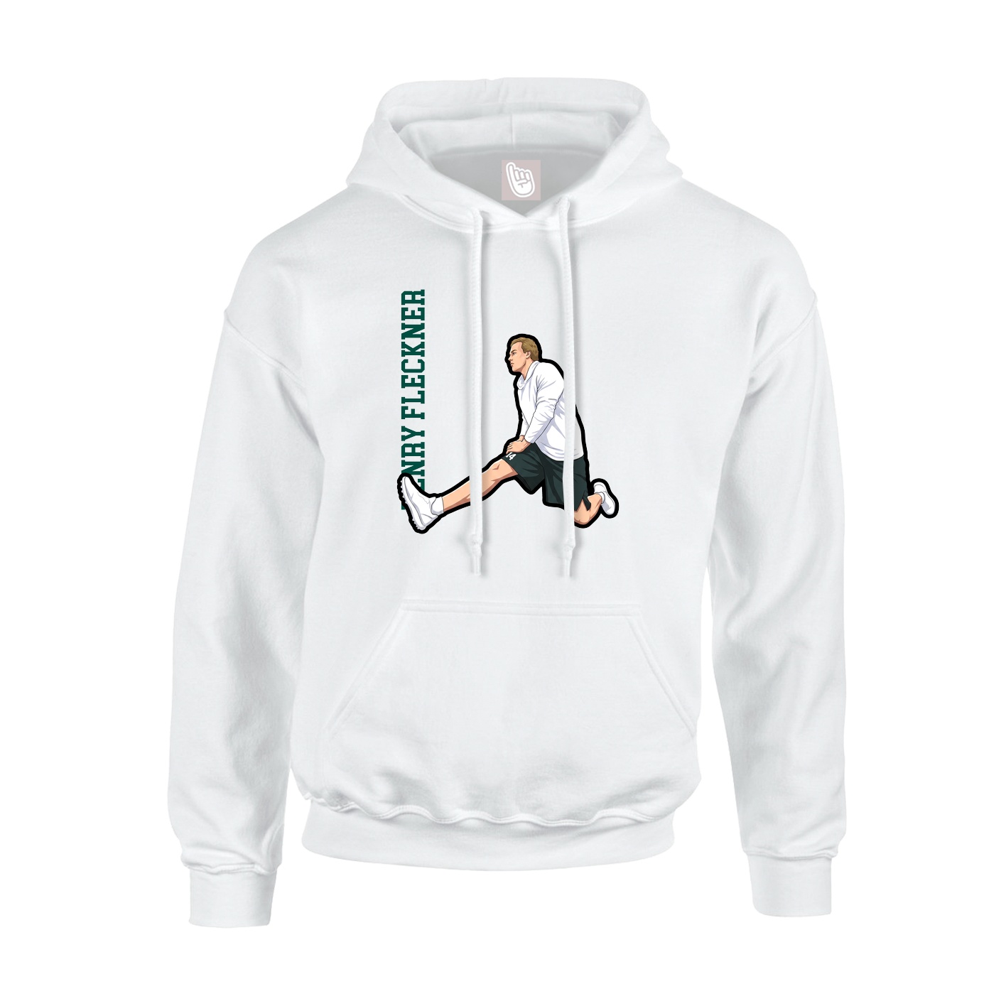Hoodie — Name Vertical in White