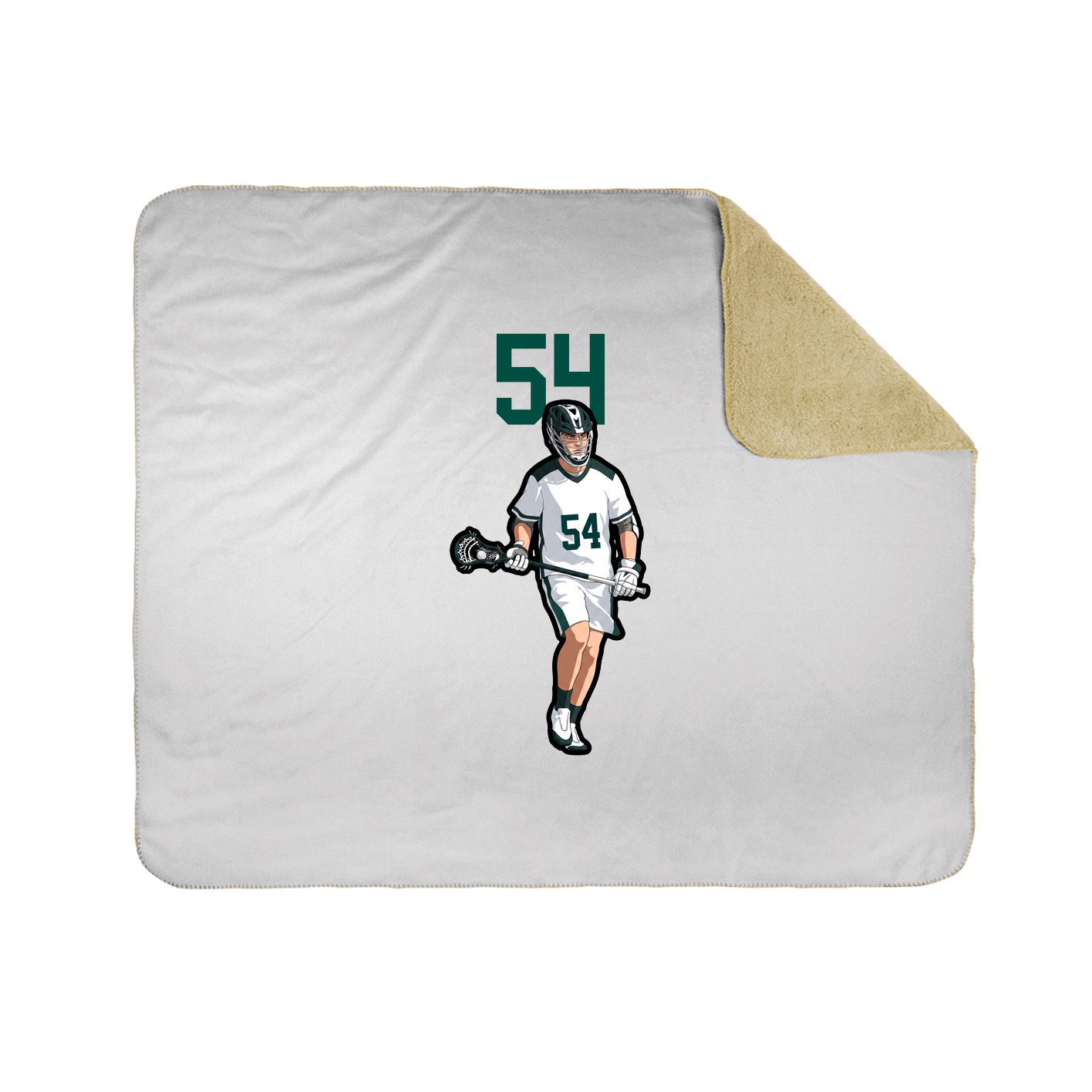 Throw Blanket — Number Top in White