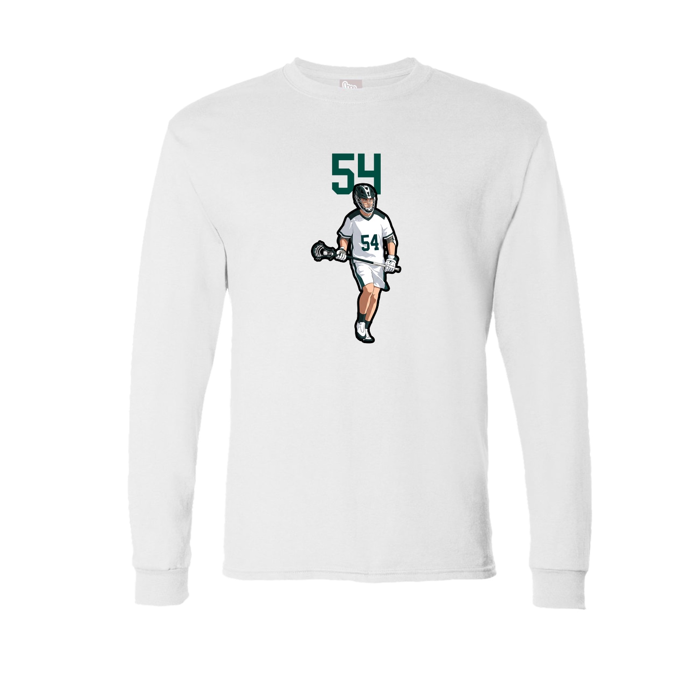 Long Sleeve Tee — Number Top in White