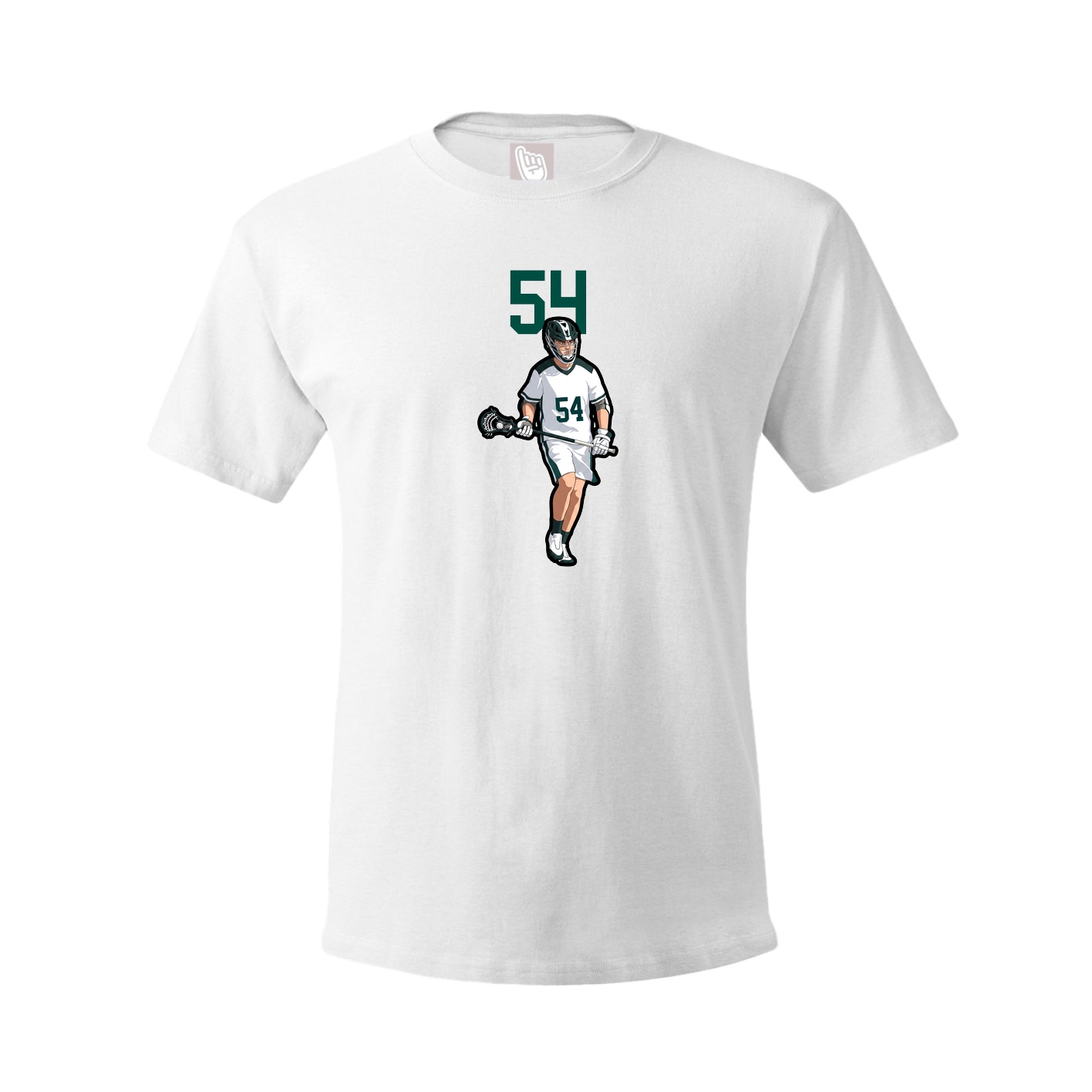 Youth Tee — Number Top in White