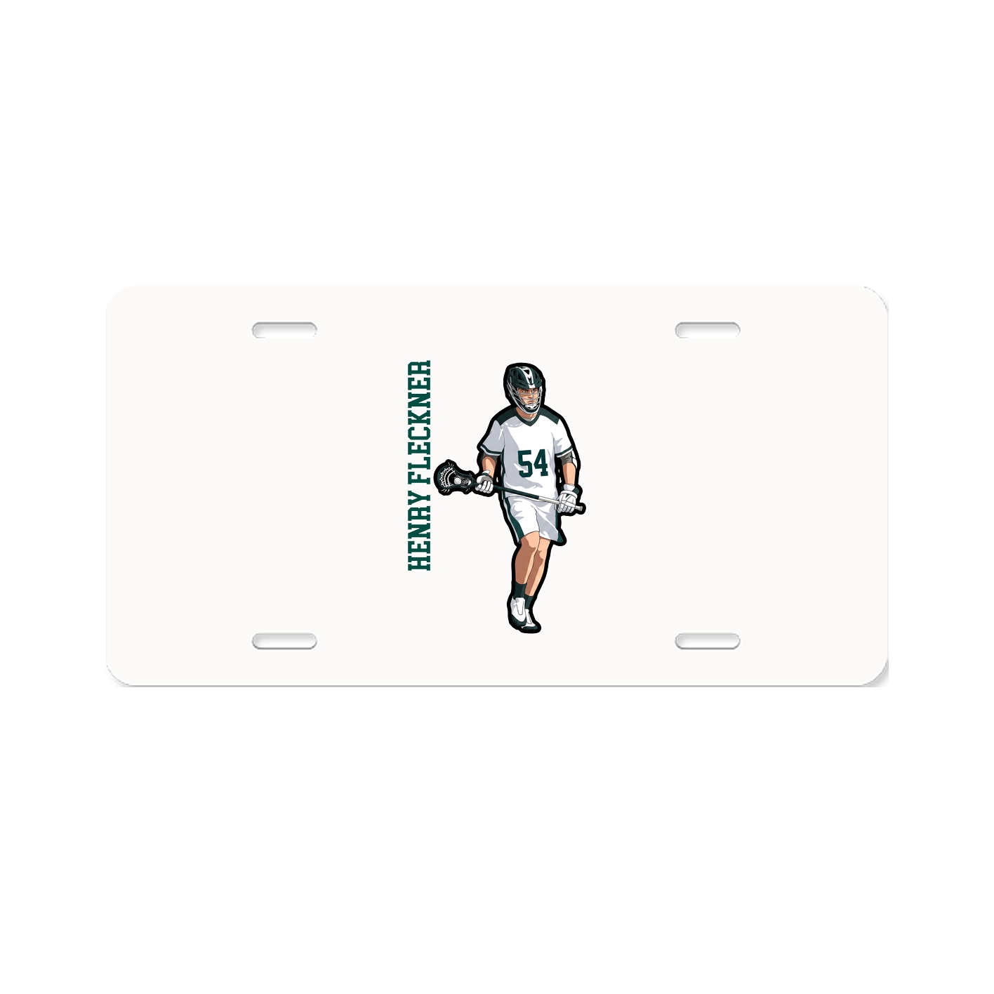 License Plate — Name Vertical in Classic
