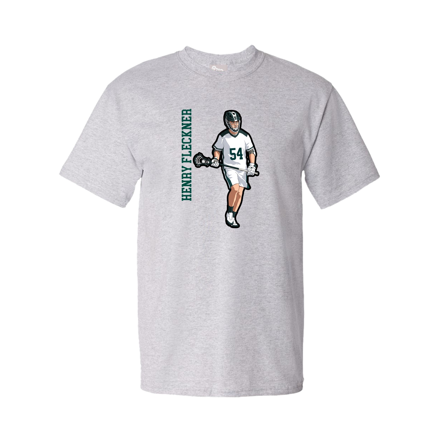 Tee — Name Vertical in Grey