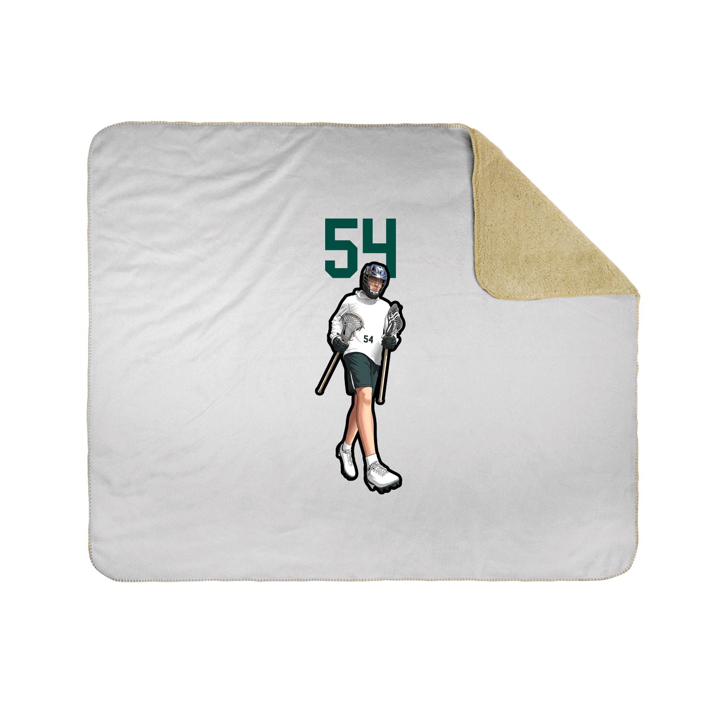 Throw Blanket — Number Top in White