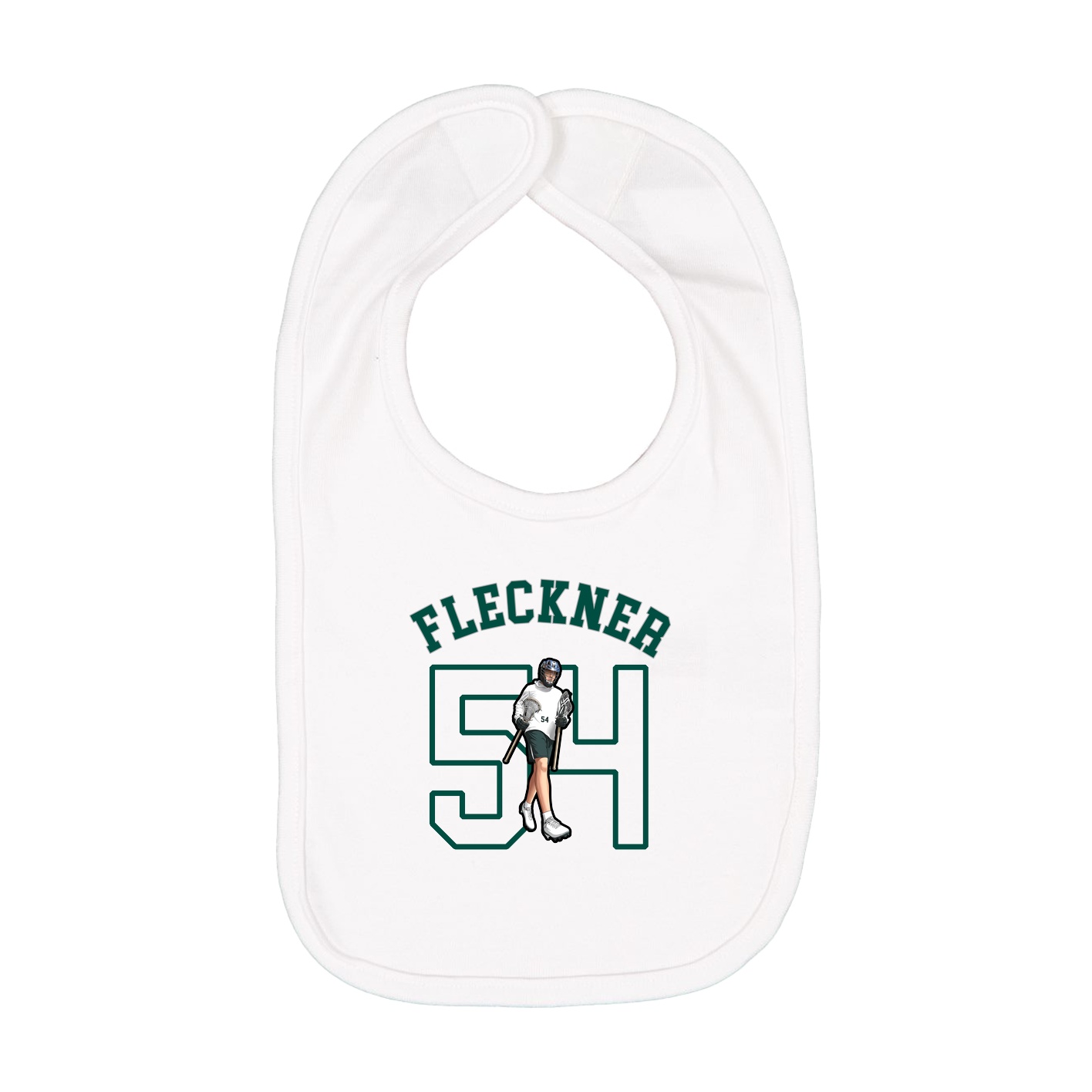 Infant Bib — Shirsey Arch in White