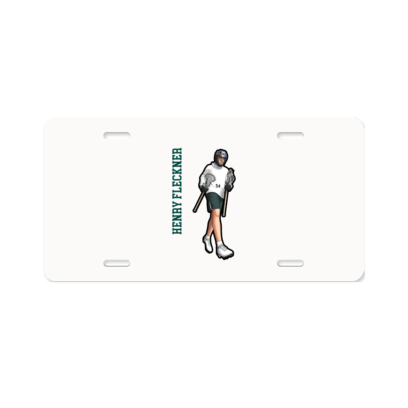 License Plate — Name Vertical in Classic