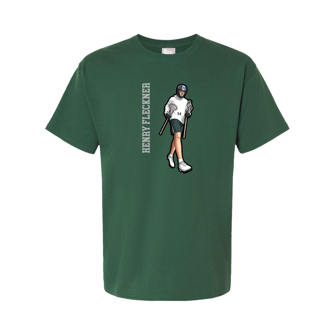 Tee — Name Vertical in Green