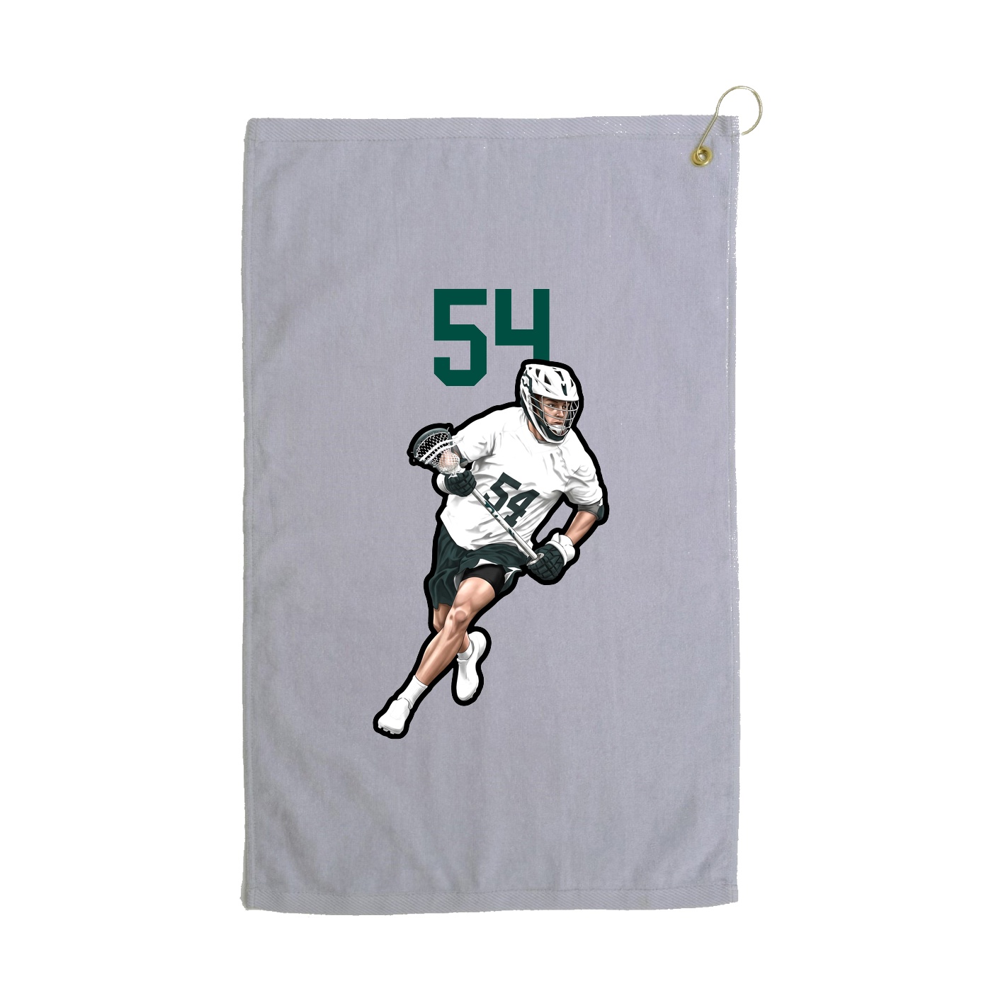 Golf Towel — Number Top in Grey