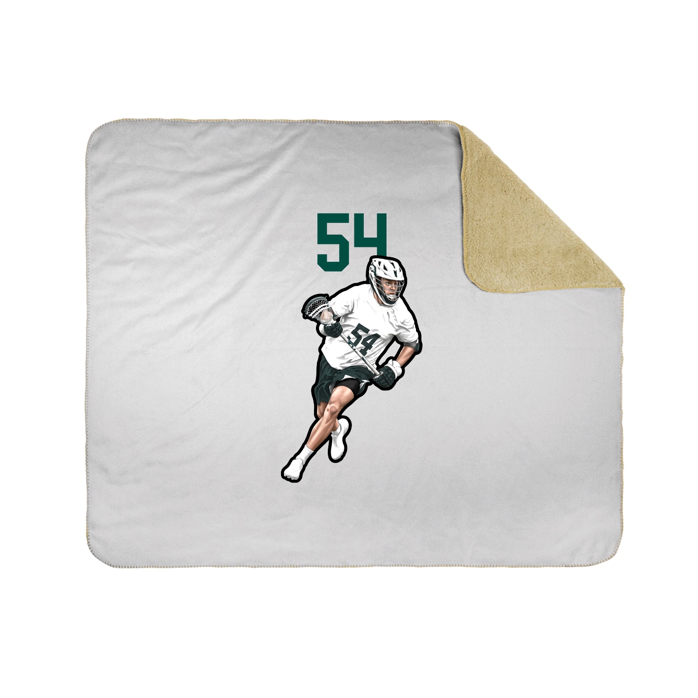 Throw Blanket — Number Top in White