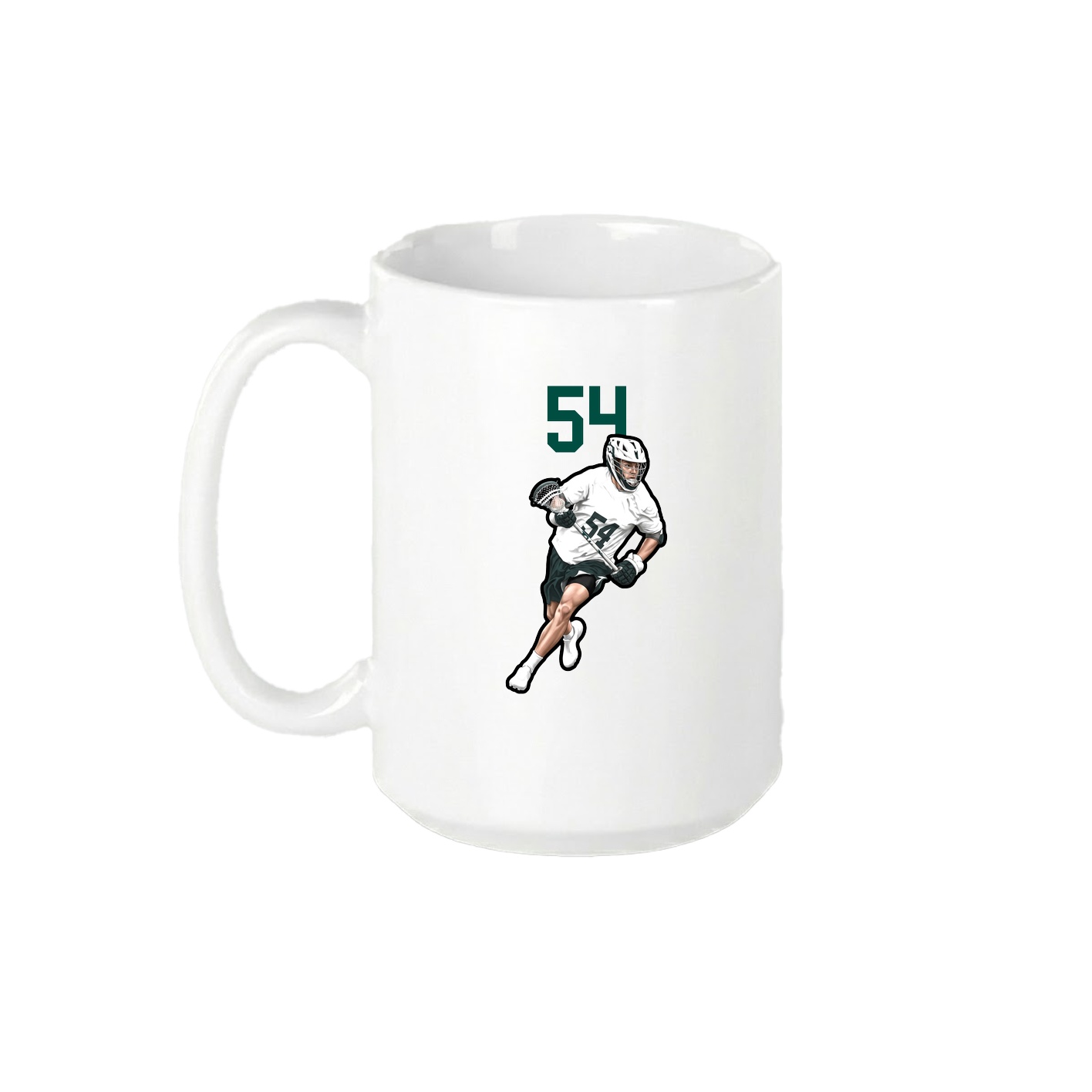 15oz Coffee Mug — Number Top in White