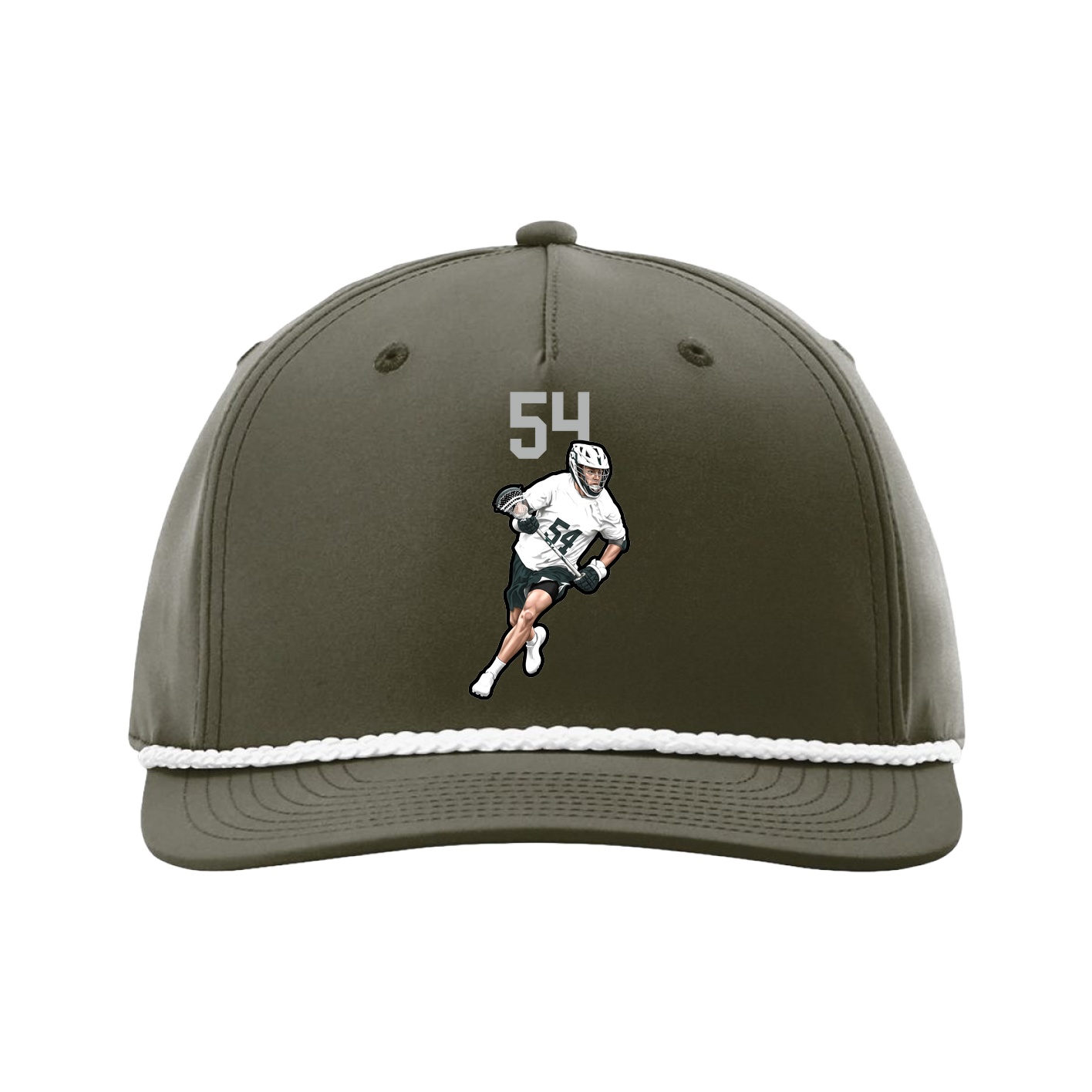 Five-Panel Classic Rope Cap — Number Top in Green