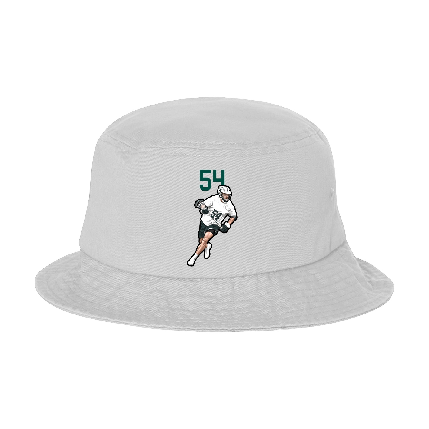 Bucket Cap — Number Top in White