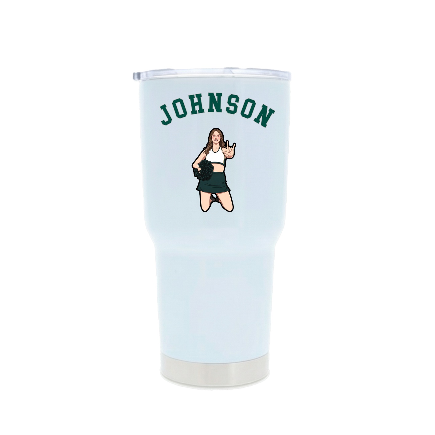 30oz Stainless Steel Tumbler — Shirsey Arch in White