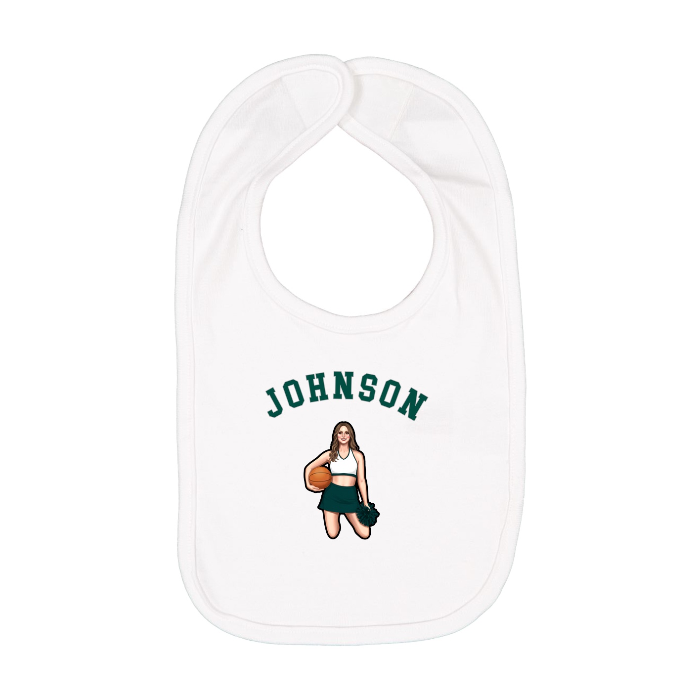 Infant Bib — Shirsey Arch in White