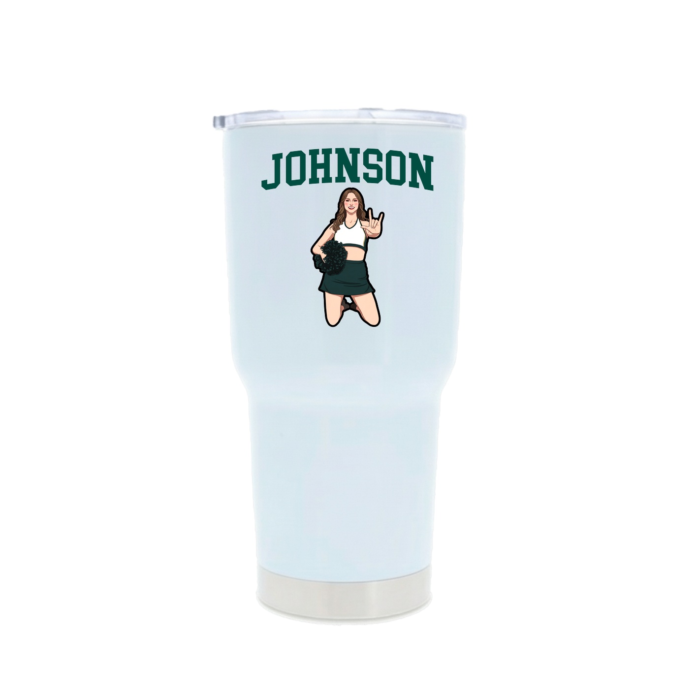 30oz Stainless Steel Tumbler — Shirsey in White